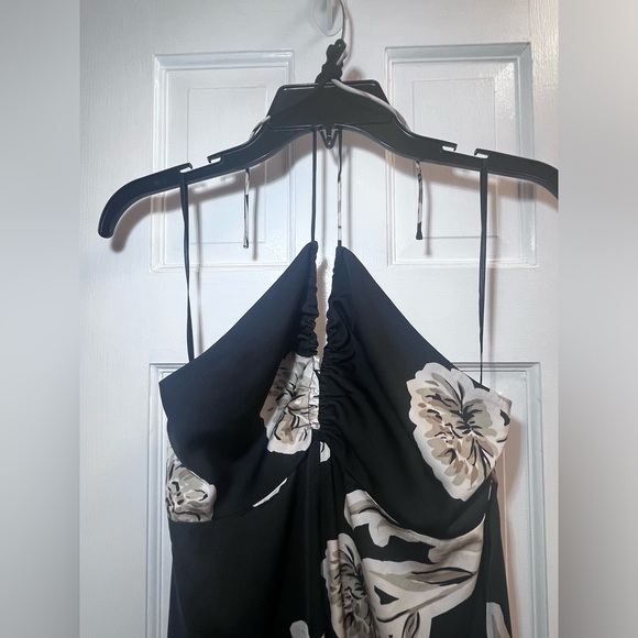 NWT Satin Banana Republic Floral Midi Halter - Size Medium - Picture 3 of 7